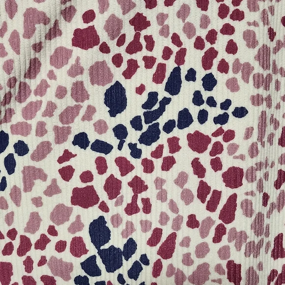 SAVANNA JANE Shacket Womens Plus 1X Pink Blue Animal Print Corduroy Button Up - Picture 7 of 12